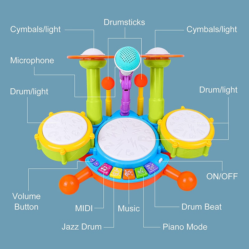 Kids Drum Set Toddlers