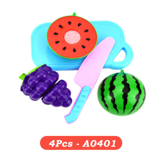 Pretend Play Toys Plastic Food Cutting Fruit Vegetable
