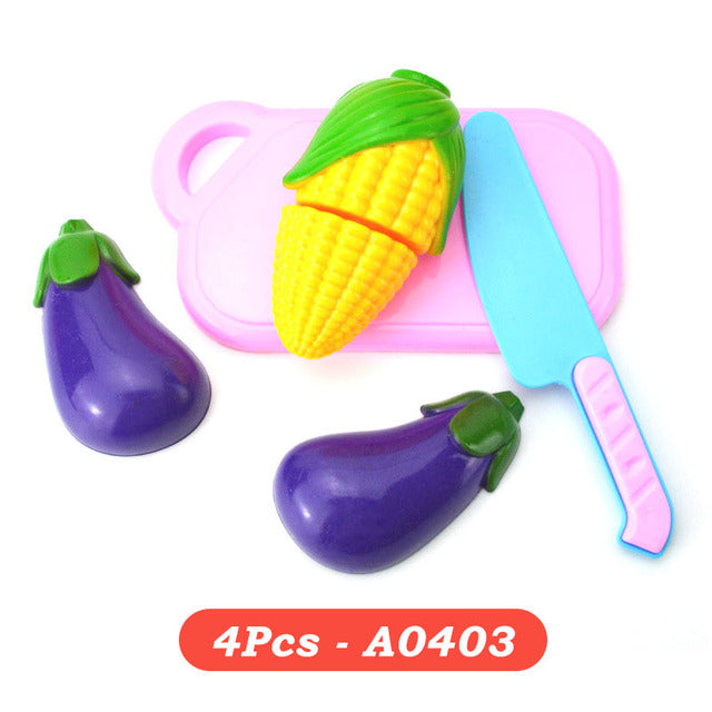 Pretend Play Toys Plastic Food Cutting Fruit Vegetable