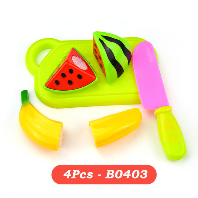 Pretend Play Toys Plastic Food Cutting Fruit Vegetable