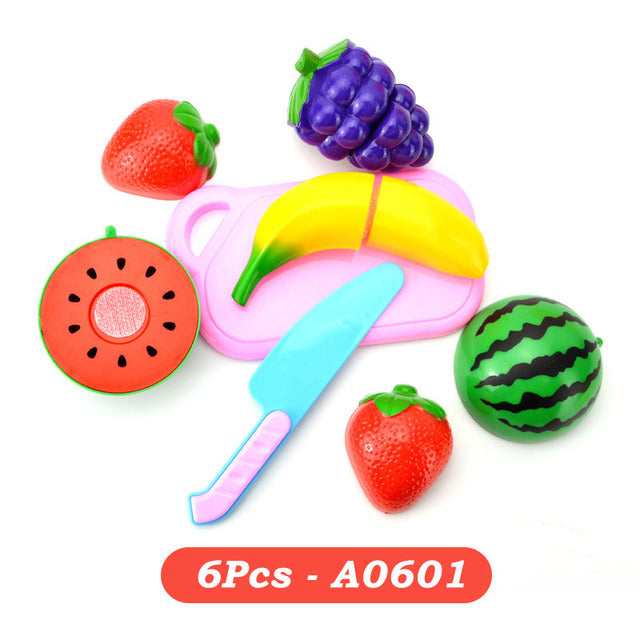 Pretend Play Toys Plastic Food Cutting Fruit Vegetable