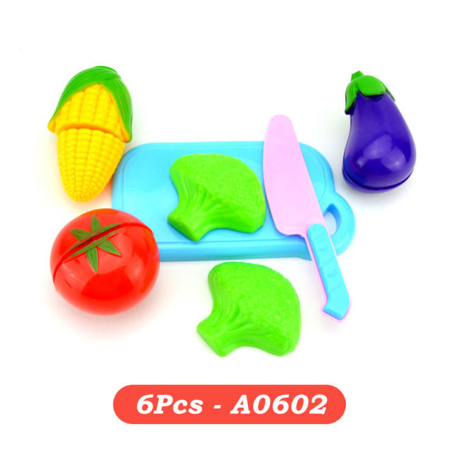Pretend Play Toys Plastic Food Cutting Fruit Vegetable
