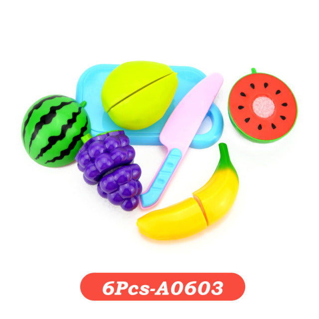 Pretend Play Toys Plastic Food Cutting Fruit Vegetable