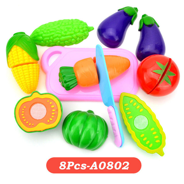Pretend Play Toys Plastic Food Cutting Fruit Vegetable