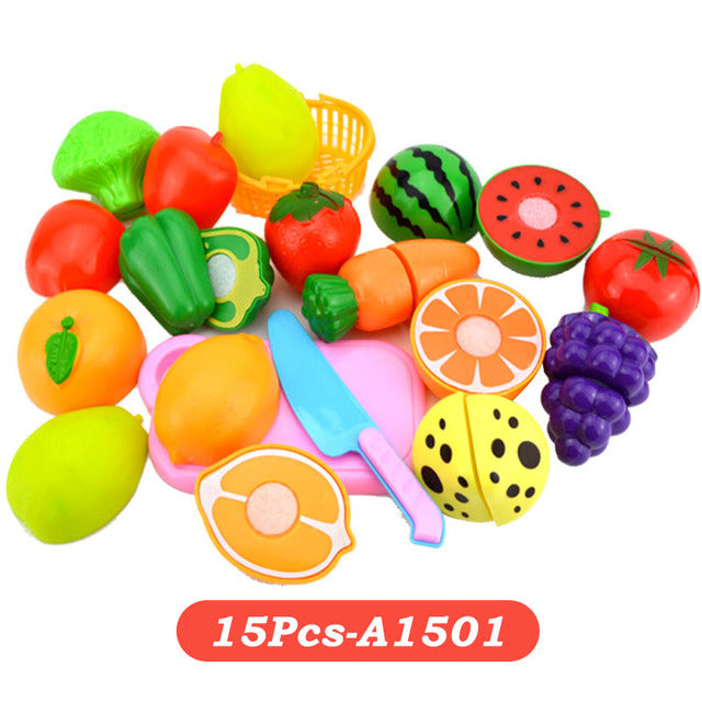 Pretend Play Toys Plastic Food Cutting Fruit Vegetable