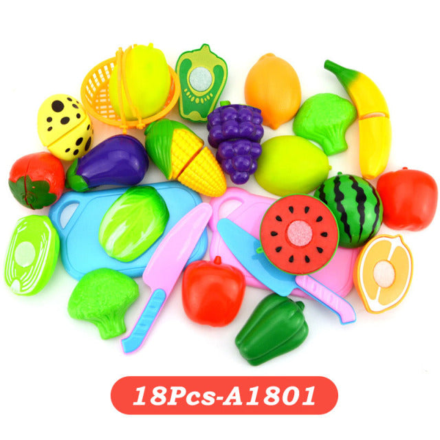 Pretend Play Toys Plastic Food Cutting Fruit Vegetable