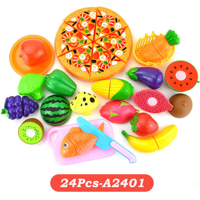 Pretend Play Toys Plastic Food Cutting Fruit Vegetable