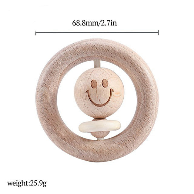 Baby Rattles Beech Ring Baby Teething Chew toys