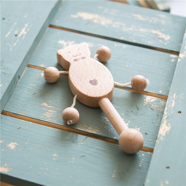 Baby Rattles Beech Ring Baby Teething Chew toys