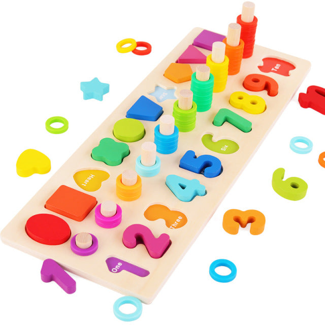 Math Toys Wooden Busy Board Teaching