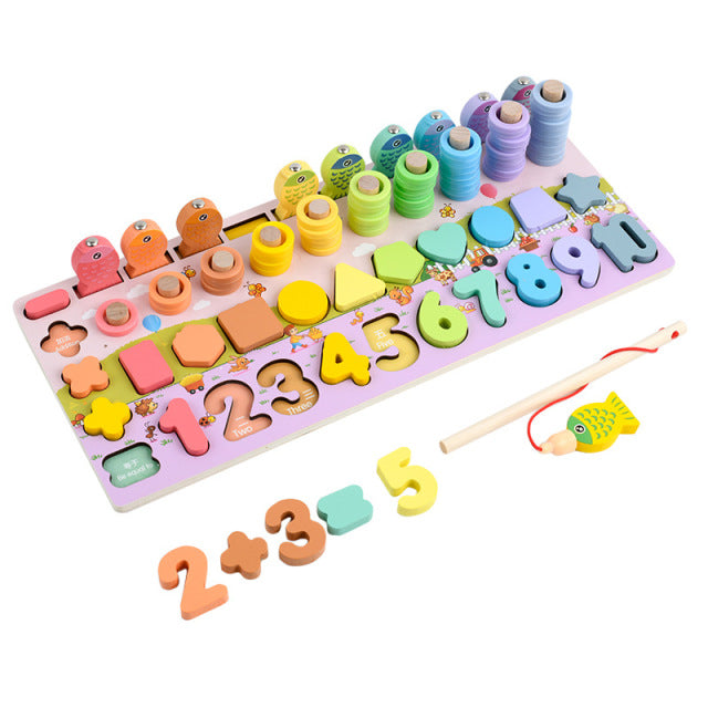 Math Toys Wooden Busy Board Teaching