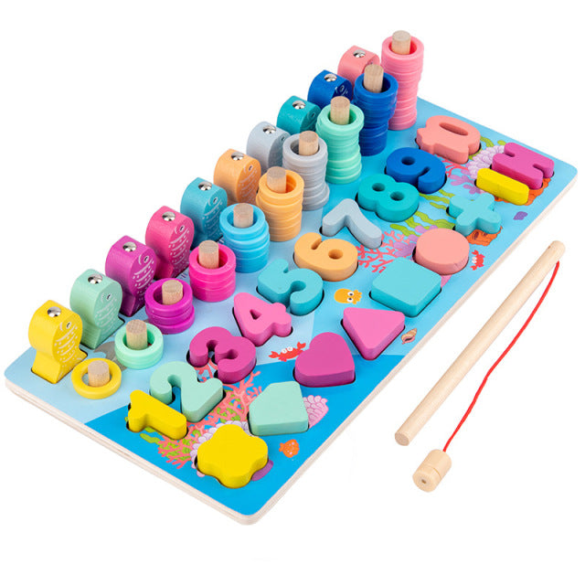 Math Toys Wooden Busy Board Teaching