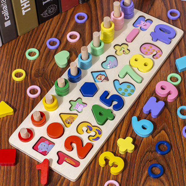 Math Toys Wooden Busy Board Teaching