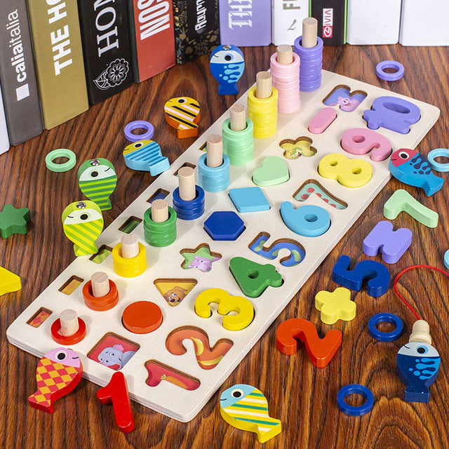 Math Toys Wooden Busy Board Teaching
