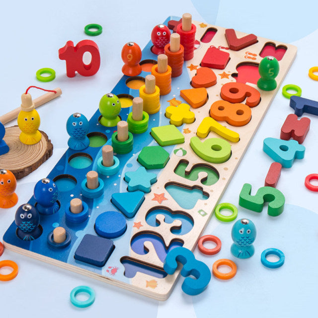 Math Toys Wooden Busy Board Teaching