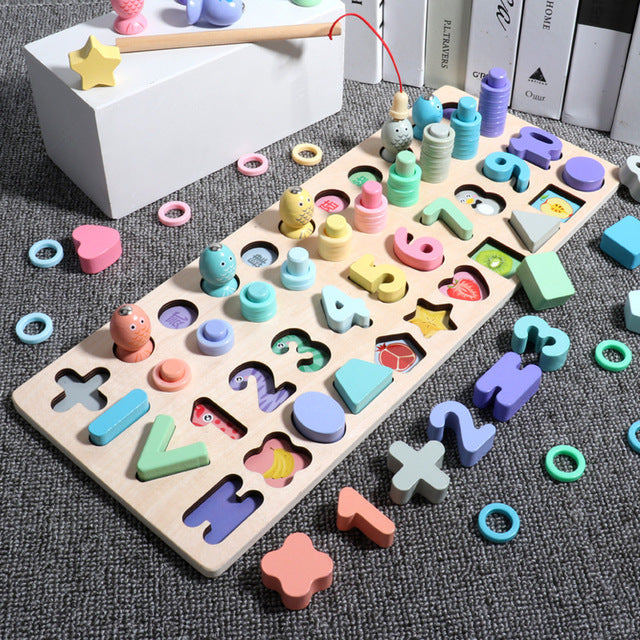 Math Toys Wooden Busy Board Teaching