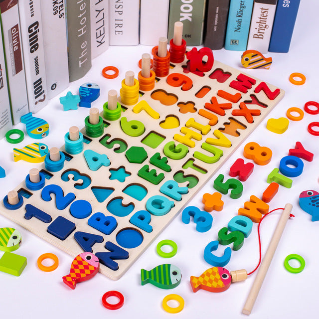 Math Toys Wooden Busy Board Teaching