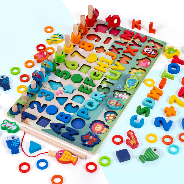 Math Toys Wooden Busy Board Teaching