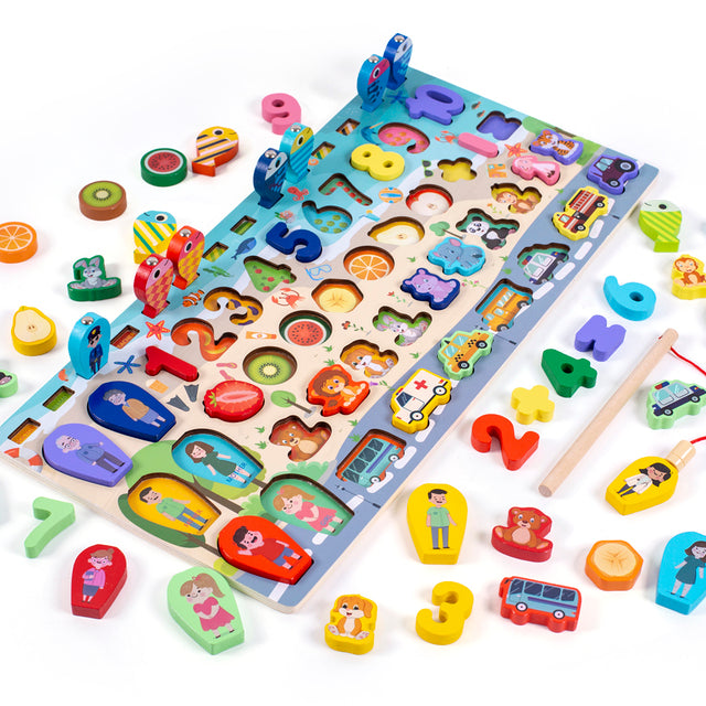 Math Toys Wooden Busy Board Teaching