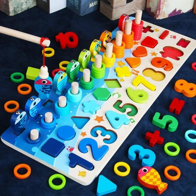 Math Toys Wooden Busy Board Teaching
