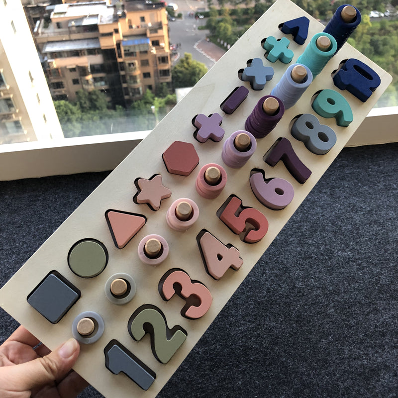 Math Toys Wooden Busy Board Teaching