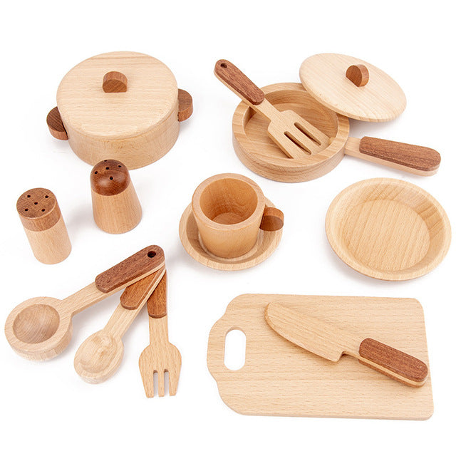 Pretend Play Wooden Kitchen