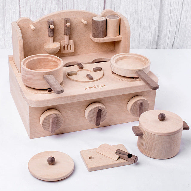 Pretend Play Wooden Kitchen