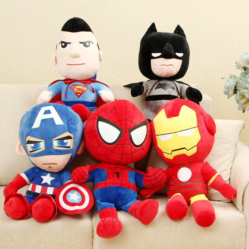 Marvel Avengers Soft Stuffed Hero Spiderman Captain America Iron Man Plush Toys Movie dolls