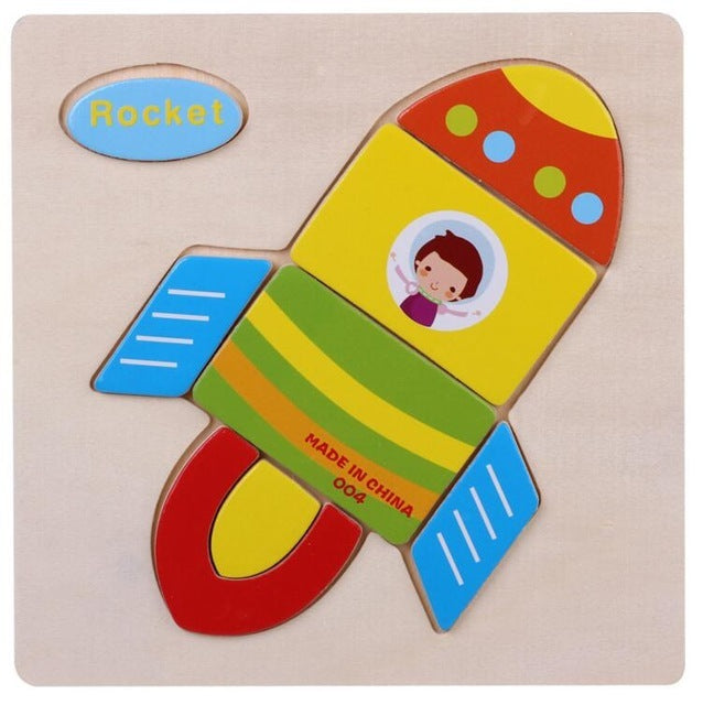 3D Puzzles Jigsaw Wooden Toys For Children