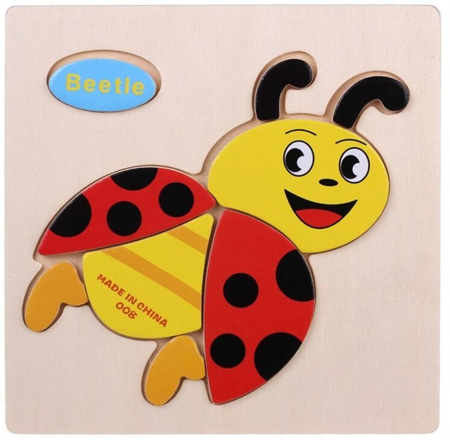 3D Puzzles Jigsaw Wooden Toys For Children