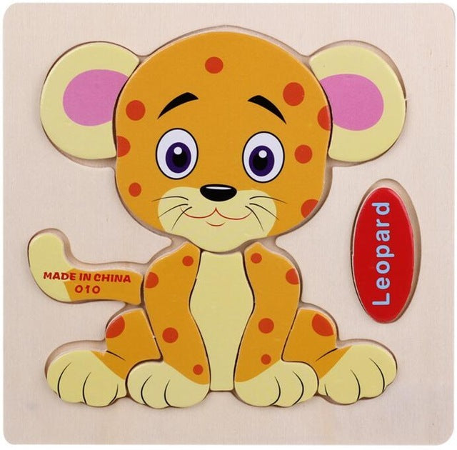 3D Puzzles Jigsaw Wooden Toys For Children