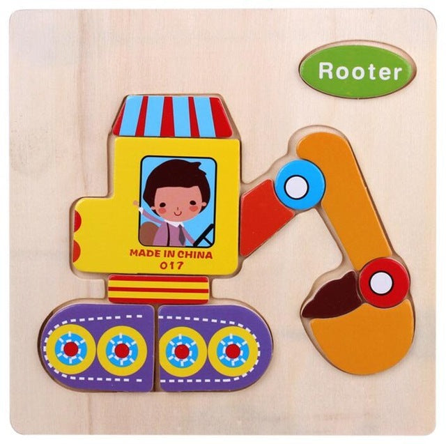 3D Puzzles Jigsaw Wooden Toys For Children