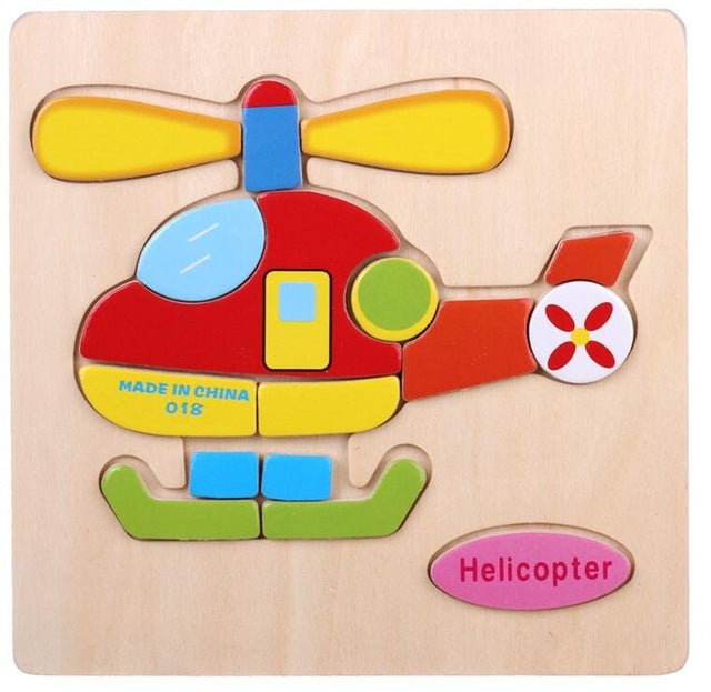 3D Puzzles Jigsaw Wooden Toys For Children