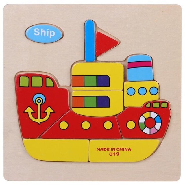 3D Puzzles Jigsaw Wooden Toys For Children