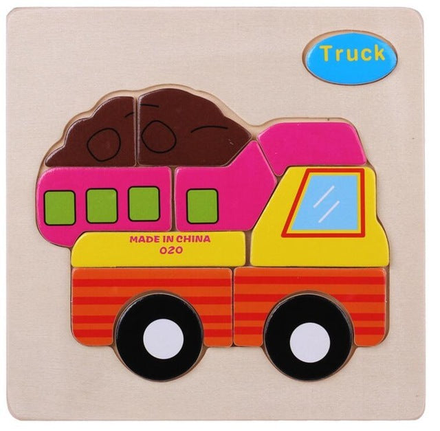 3D Puzzles Jigsaw Wooden Toys For Children