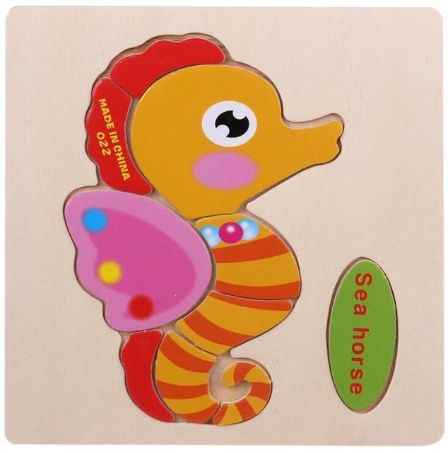 3D Puzzles Jigsaw Wooden Toys For Children