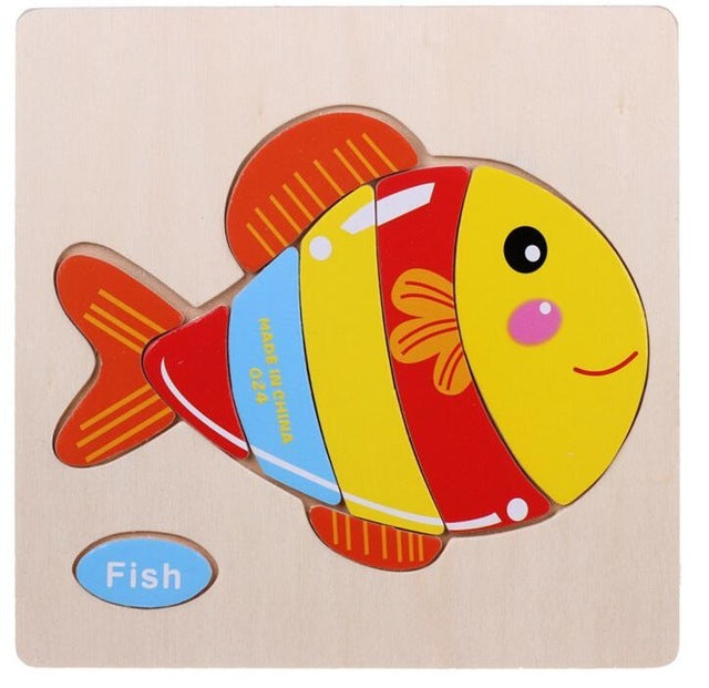 3D Puzzles Jigsaw Wooden Toys For Children