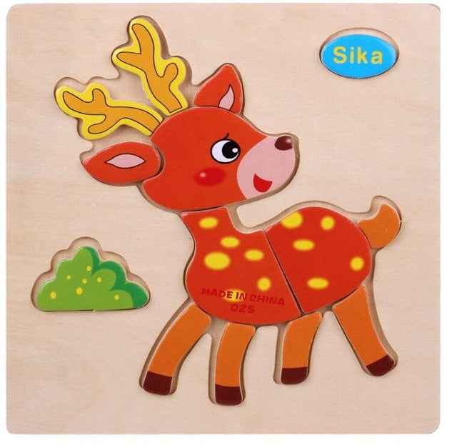 3D Puzzles Jigsaw Wooden Toys For Children