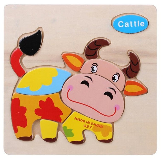 3D Puzzles Jigsaw Wooden Toys For Children