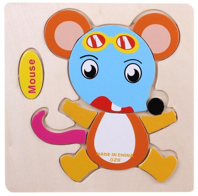 3D Puzzles Jigsaw Wooden Toys For Children