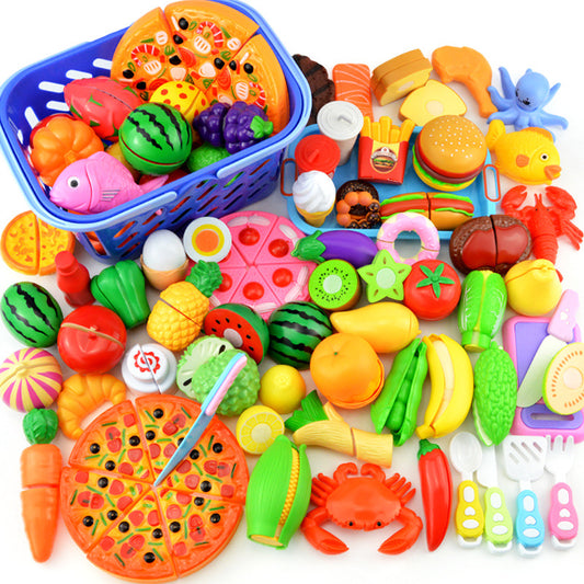 Pretend Play Toys Plastic Food Cutting Fruit Vegetable