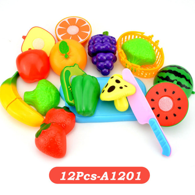 Pretend Play Toys Plastic Food Cutting Fruit Vegetable