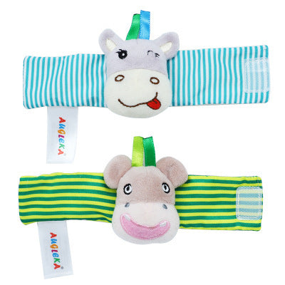 Plush Socks Wrist Strap Rattles Baby Toys