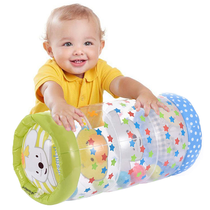 Inflatable Baby Crawling Roller Toy With Rattle – toys kids star