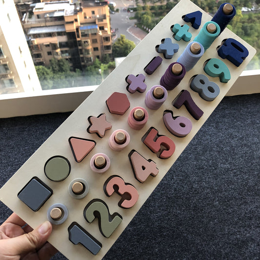 Math Toys Wooden Busy Board Teaching
