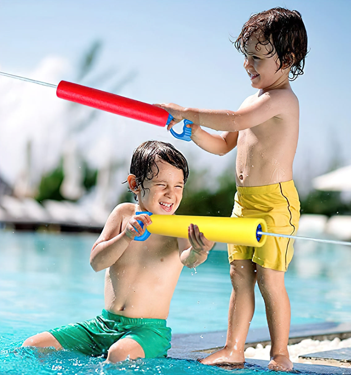 4pcs Water Guns Foam Water Blaster Squirt Guns for Kids