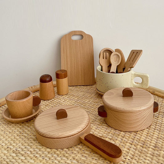 Pretend Play Wooden Kitchen